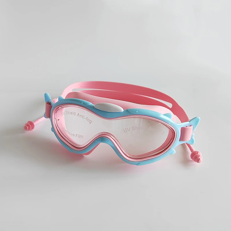 Kids Cartoon Funny Swimming Goggles Wide View Free Swim Goggles Anti Scratch Anti Fog Anti Uv Swimming Glasses