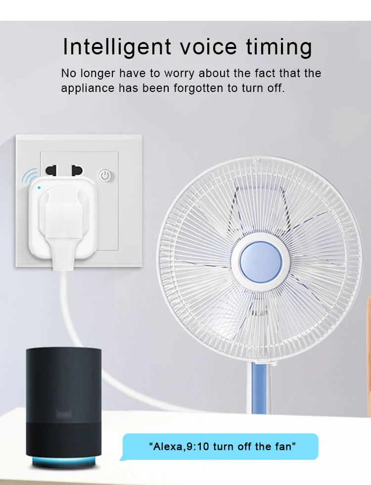 Tuya Smart Life 10A Smart Plug US Mini Plug Socket Wifi Enabled Smart Plug Works with Amazon Alexa and Google Assistant