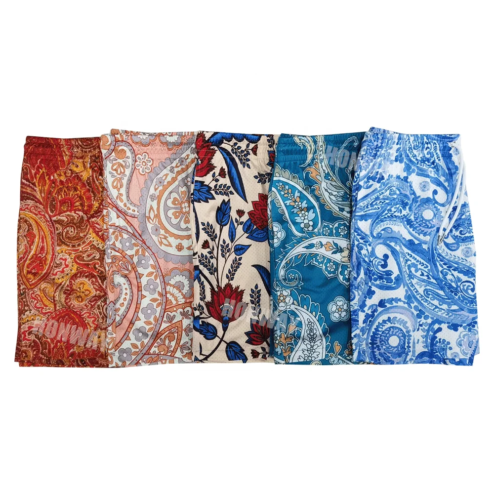 Wholesale Unisex Athletic Summer Running Men Polyester Double Layer Sublimation Gym Anime Sports Basketball Mesh Shorts For Men