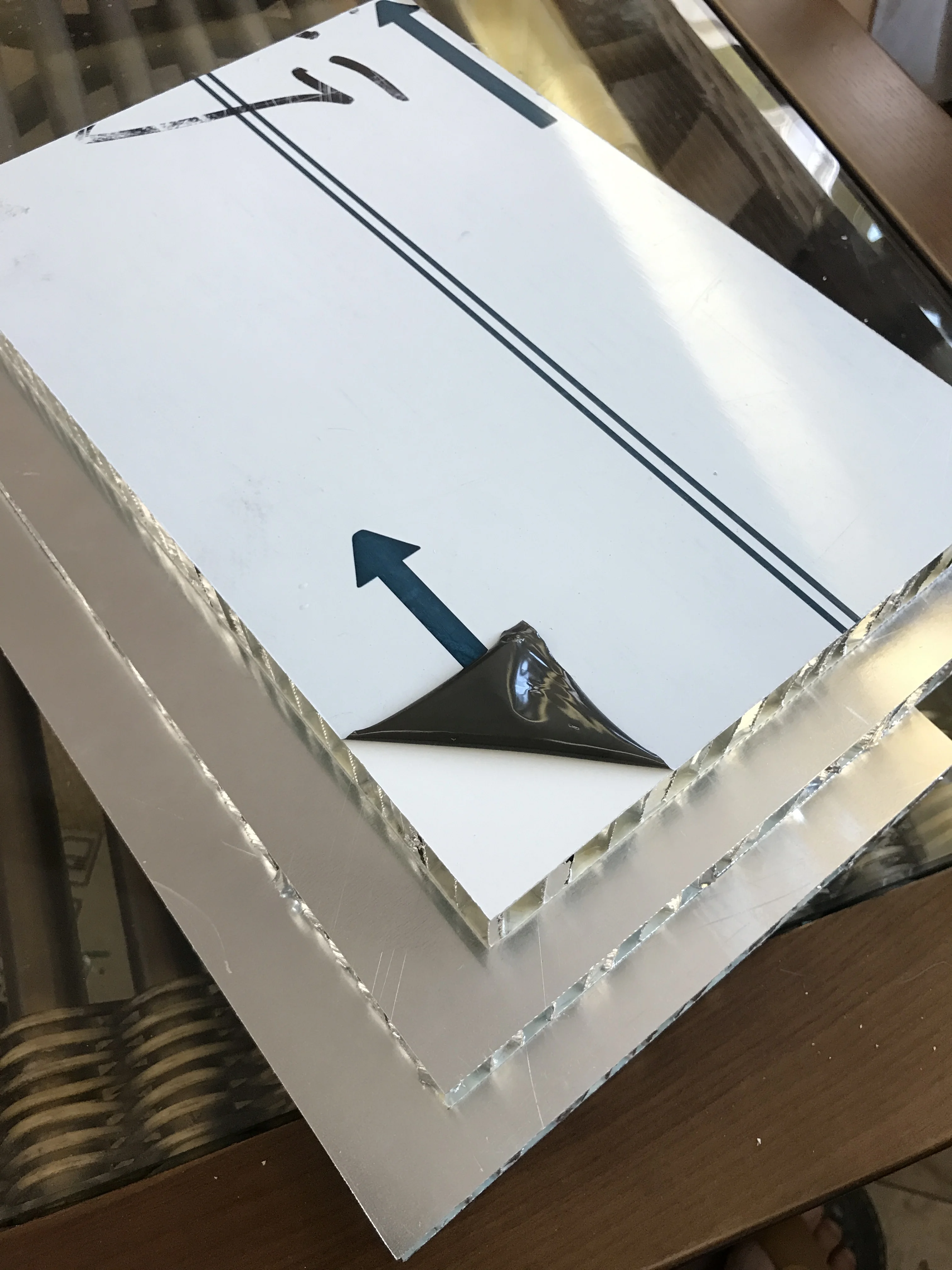 High quality custom color no coating aluminum alloy honeycomb sandwich panel