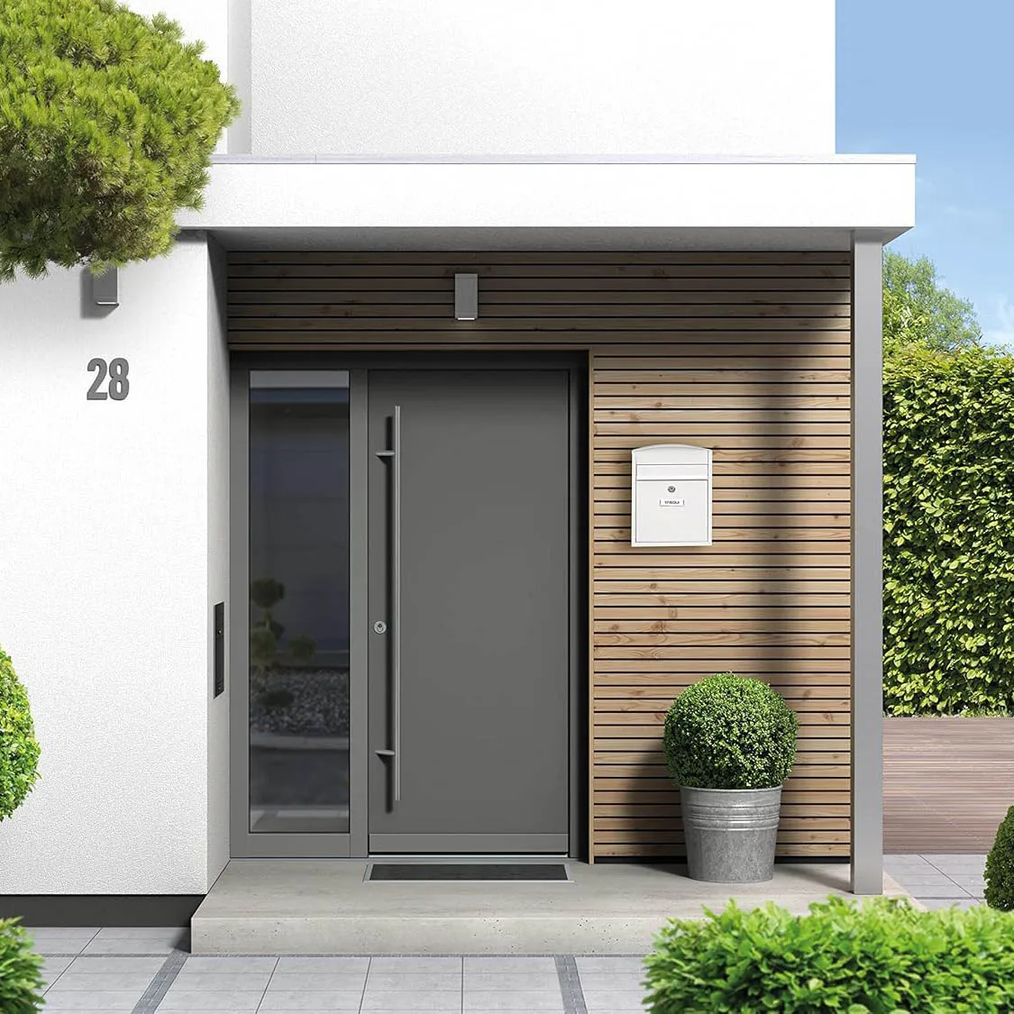 Powder coated galvanized steel metal sheet letter boxes mailbox outdoor briefkasten skrzynka na listy