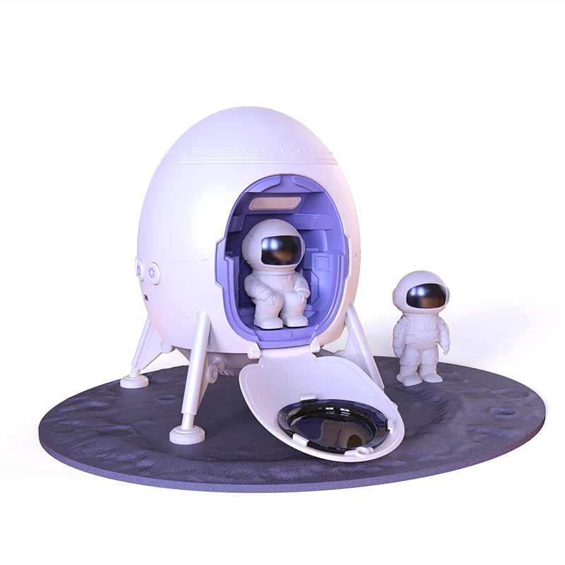 Astronaut Night Light USB Type-C Plug-in Gaming Rooms Light White  Ambient Lighting Astronaut Space Capsule For Kids Gifts