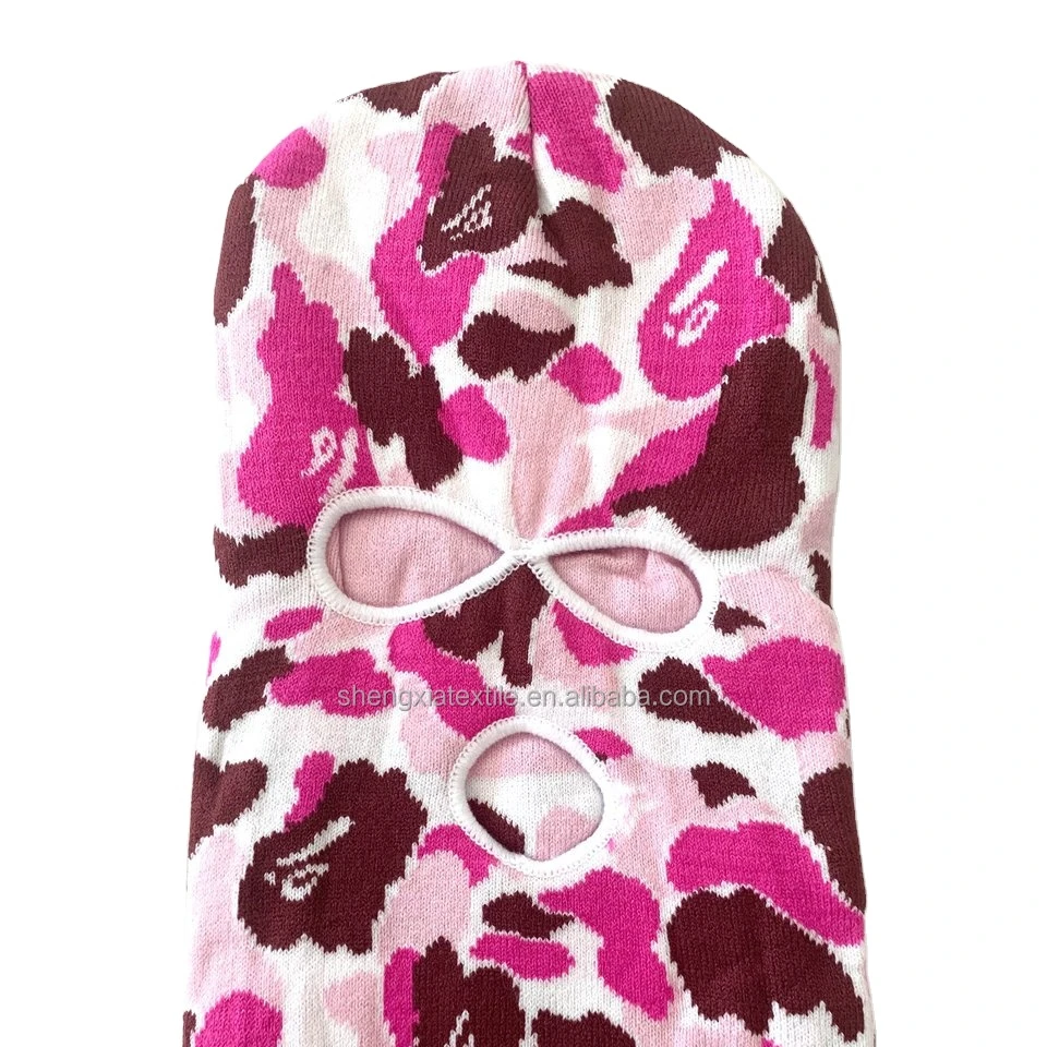 Custom logo print reversible balaclava skimask