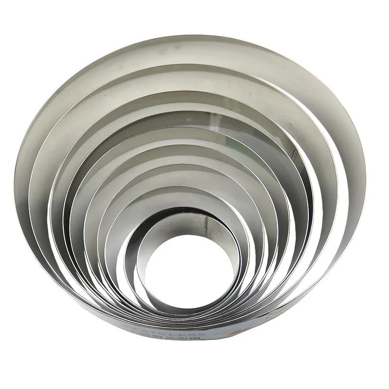 3 4 5 6 7 8 9 10 11 12 14 inch stainless steel Tiramisu round mousse cake ring height 5 cm cake decor mold ring