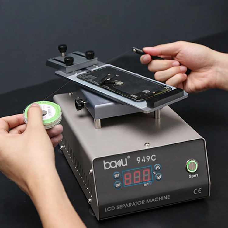 BAKU new product 360 rotating phone repair screen separator machine BAKU ba-949c heating fast lcd screen separator lcd separator