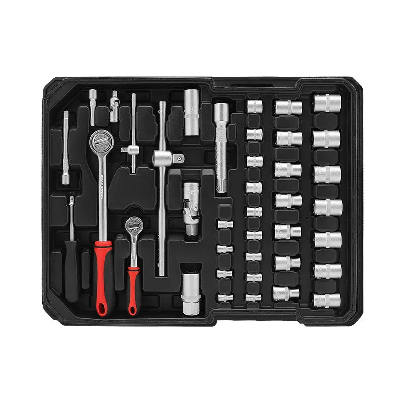 Germany Professional Mechanics Hand Tools Kit with Aluminum Case 187pcs Wrenches Socket Tool Set