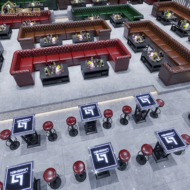 fashion design pub bar counter strip club furniture L shape U shape corner indoor outdoor bar seating sofa for bar