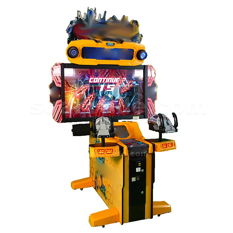 55 Inch Game Zone Standing Transformer Shooting Simulator Token Operated Indoor Arcade Game Simulator Electric Video Game