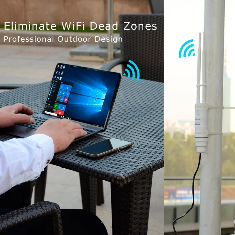 Hot selling N300 High Power Outdoor Wireless AP/Range Extender/Router with PoE and High Gain Antennas