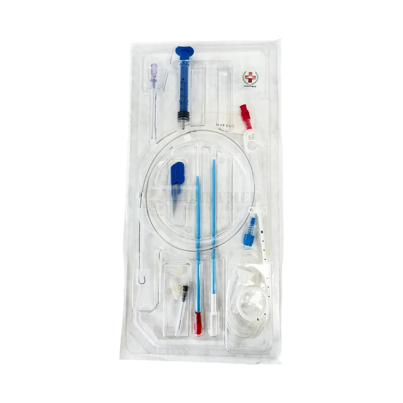 SY-DC Disposable Abdomen Drainage Catheter Set Pigtail Double Lumen Central Venous Catheter