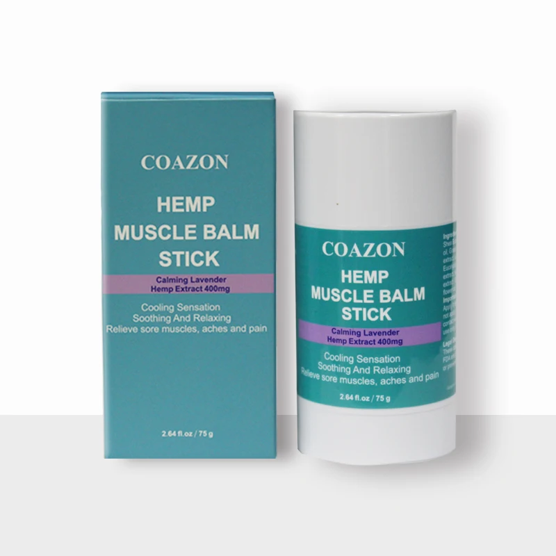 Private label OEM Non-Greasy & Fast Acting Premium Hemp oil Muscle Balm Stick for Long Lasting skin Soothing Pain Relief Gel