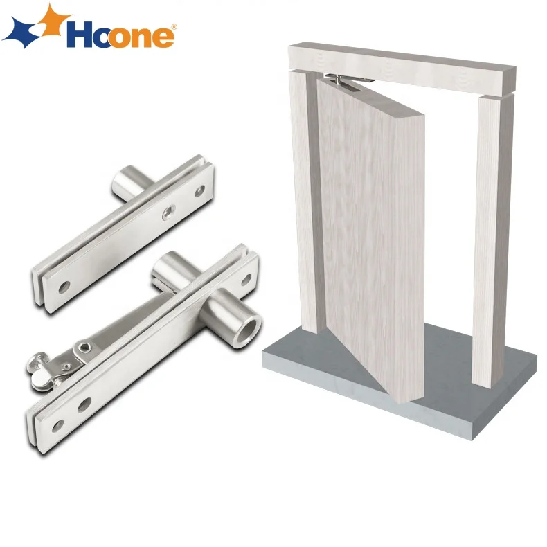Hoone Stainless Steel Adjustable Metal Rotating Hinge For Wood Door Hidden Concealed Up Down Shaft Gate Pivot Hinge