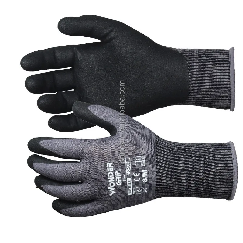 HyFlex 11-840 economic Abrasion-Resistant Nylon Spandex Nitrile Coated Industrial Gloves for Automotive