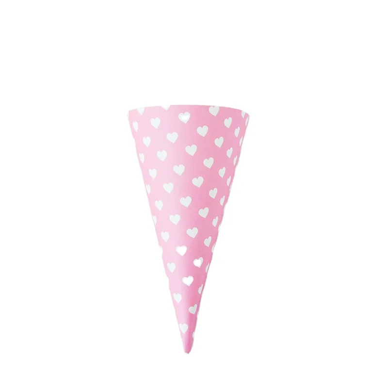 Wholesale Artificial Ice Cream Cone Rose Bouquet Packaging Wrapping Paper for Mini Soap Flower Craft Paper Waterproof OPP Bags