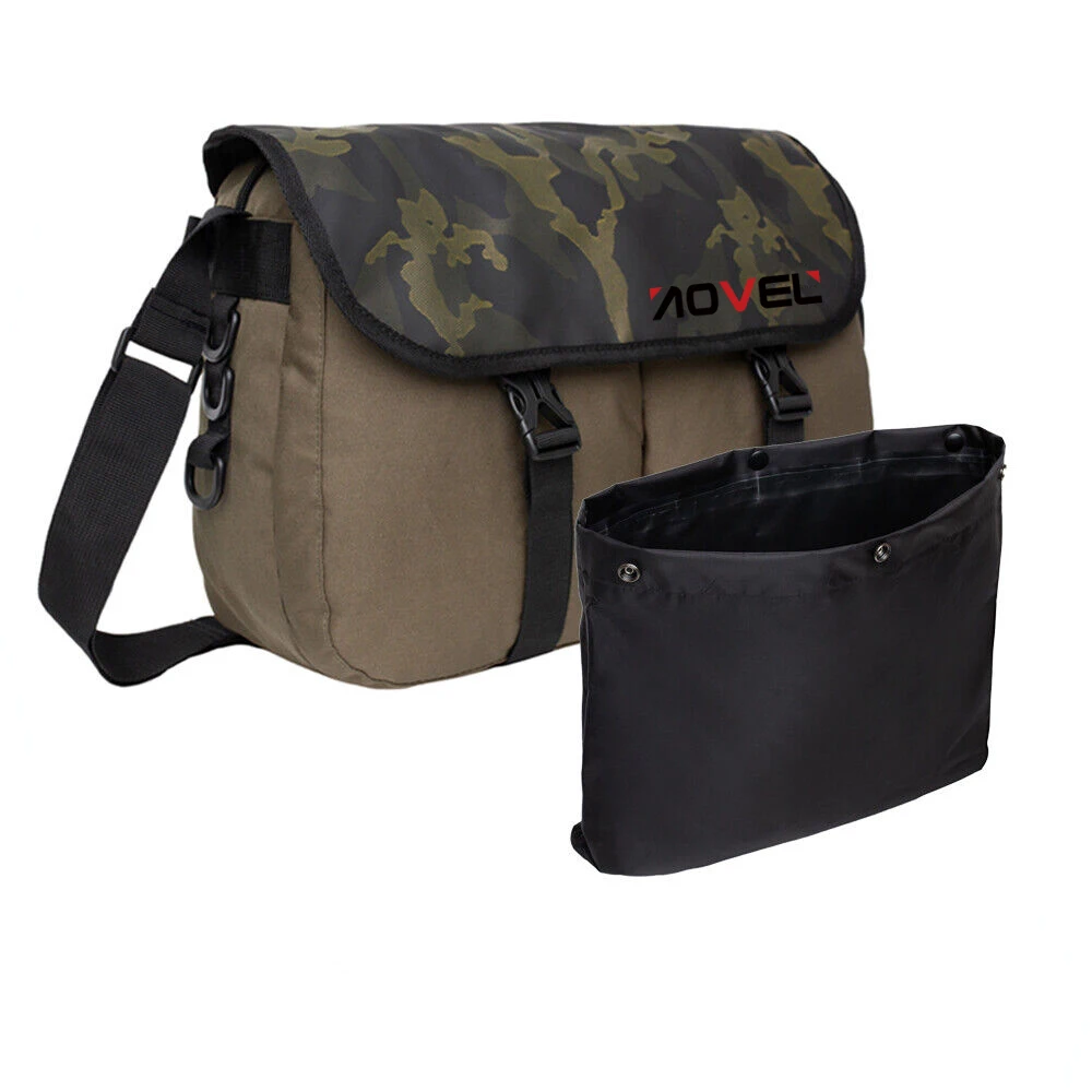 Shoulder Tackle Bag Fishing Game Bag Fly Tackle Coarse Bag with Removable Waterproof Pouch