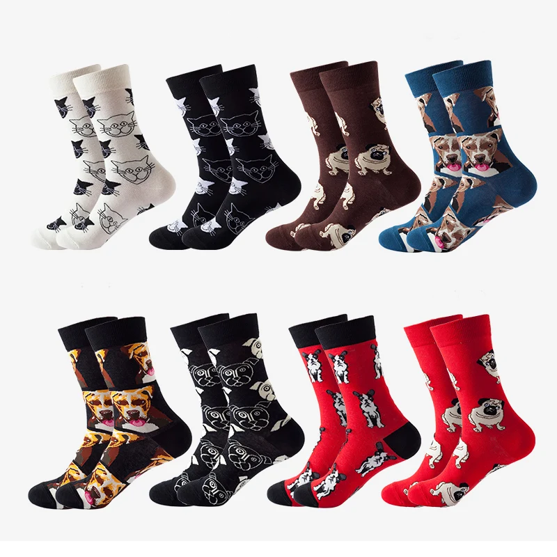 
Funny Fashion Men Personalized Sock Cotton Jacquard Crazy Socks Custom Cool Mens Colorful Animal Socks 