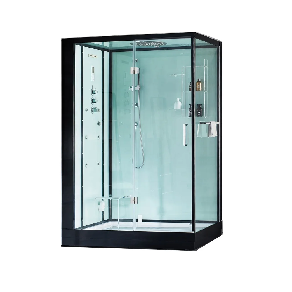 turkish hammam vapor sauna white and black steam sauna room with brass mixer and jet