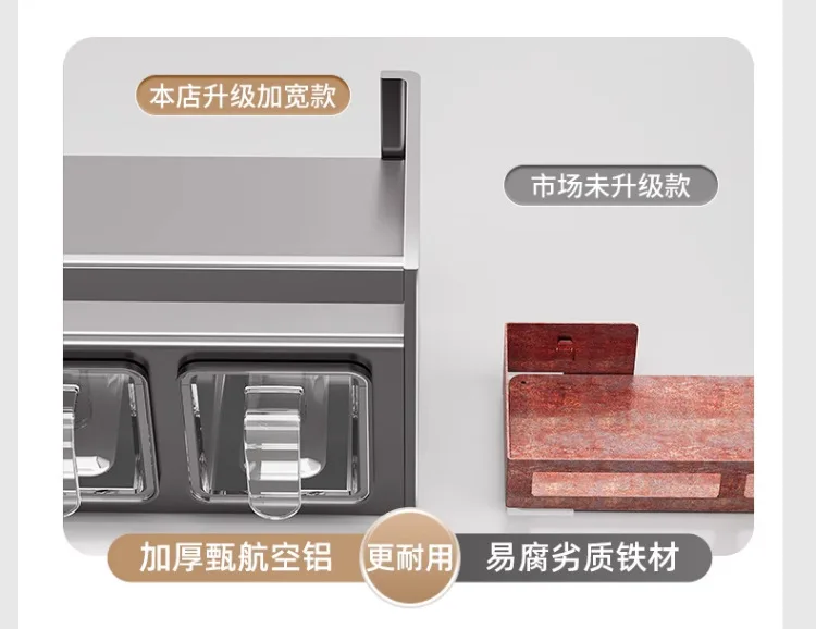 Multi functional plastic box, spice bottle rack, kitchen rotating canned food storage rack 3