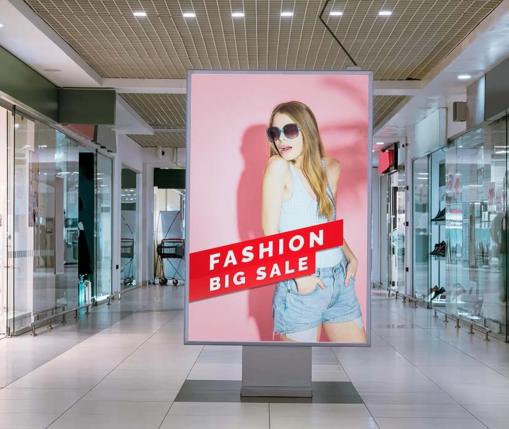 55 Inch 2500 Nit High Brightness Hanging Advertising Digital Signage Window tft Lcd Display Screen