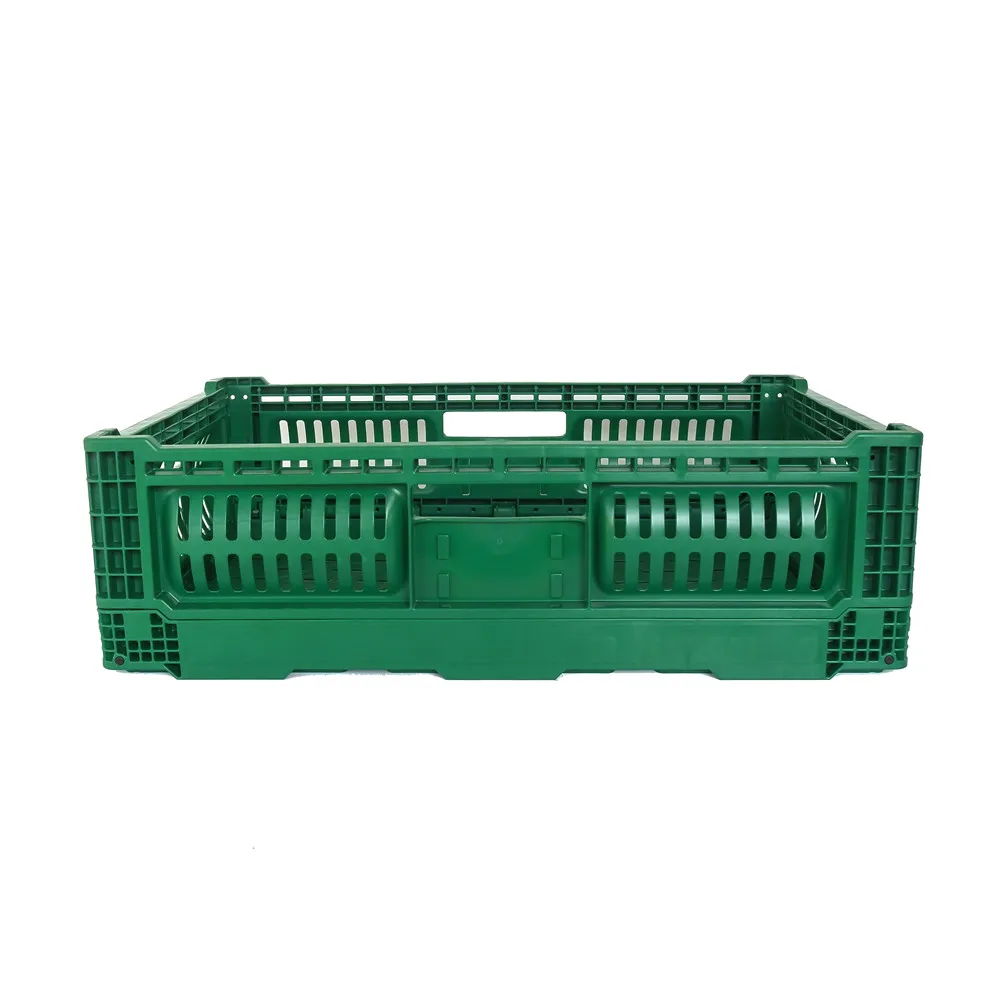 farm use 600*400*180 MM open wall and foldable  fruits and vegetable plastic Crate