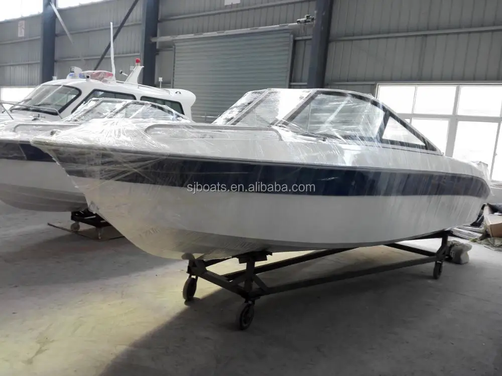 New fiberglass high Speed outboard sport boat runabout gasoline fuel type fishing passenger boat factory