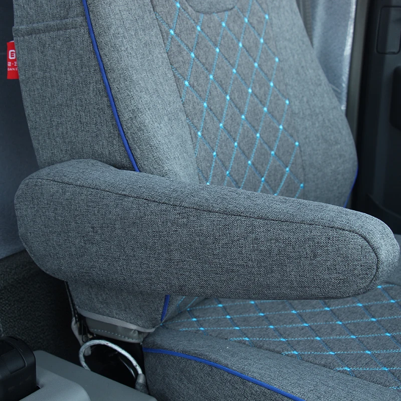 Customized full surround fabric linen breathable box type agricultural vehicle seat cover suitable for trucks vans sedans  Isuzu