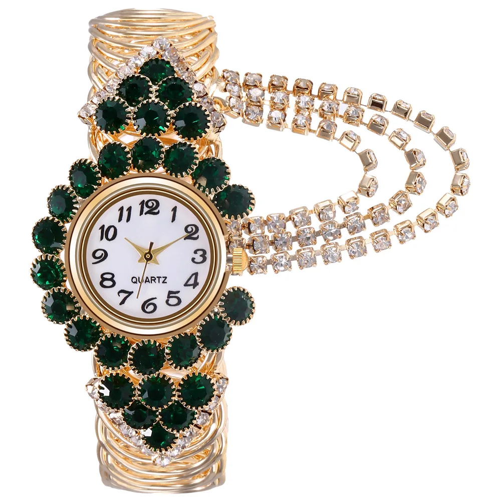 Women Watches   Brand Luxury Rhinestone Bracelet Watch Ladies Wristwatch  Watch for Women Clock