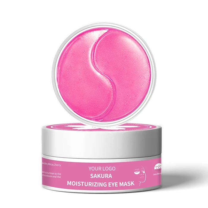 Wholesale Custom Logo Sakura Moisturizing Eye Mask Patches For Dark Circles Fine Lines