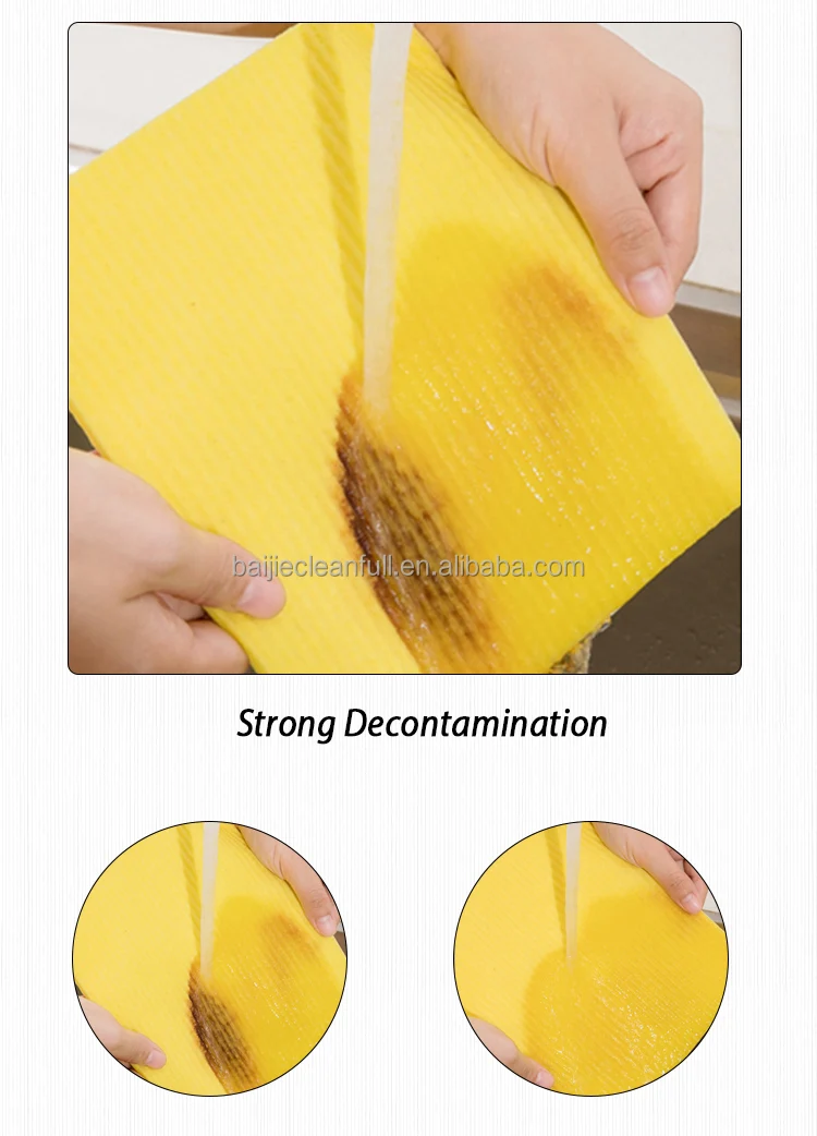 High Absorbent Biodegradable   Cheap  Stock Cellulose Dish Cloth Roll  cellulose Wood Pulp  Cleaning Cloths  Roll