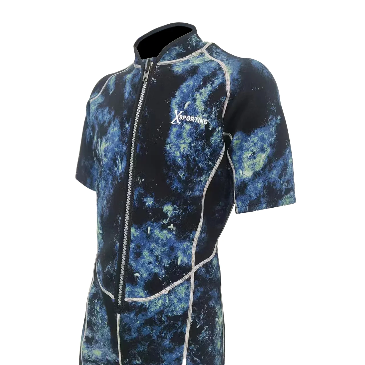 DIVE and SAIL Men Women 2mm Short Sleeve Neoprene Swimsuit Snorkeling Freediving Wet Suit Swimming Surfing Diving Shorty Wetsuit