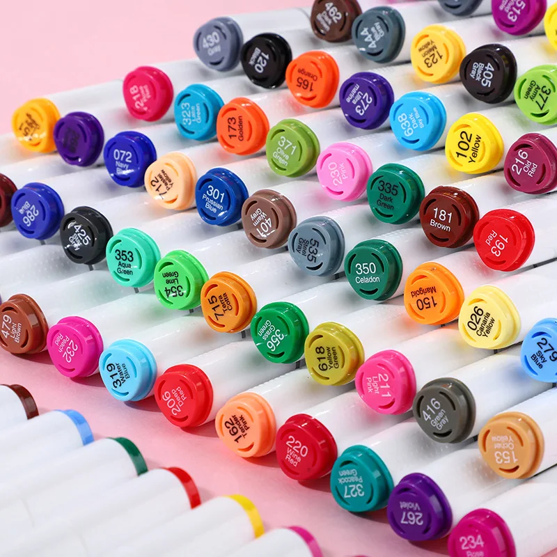 48 colors alcohol based ink graffiti marker set with bright colors