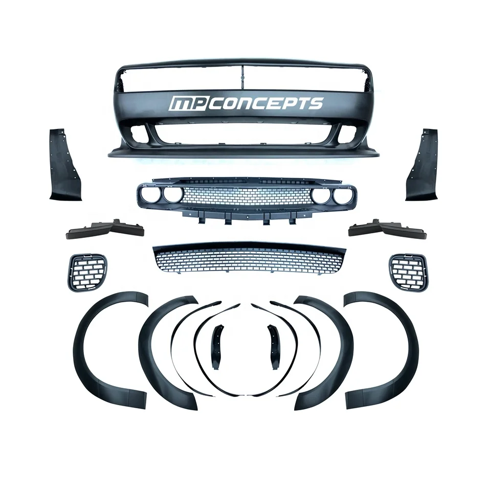 
MP CONCEPTS DEMON Front Bumper kit and four fender flares for Challenger Dodge (2008-2021) 