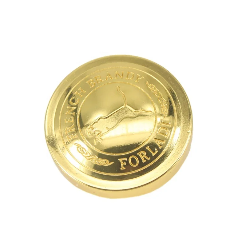 Wholesale customized design of 3D metal round car logo zinc alloy gold badge