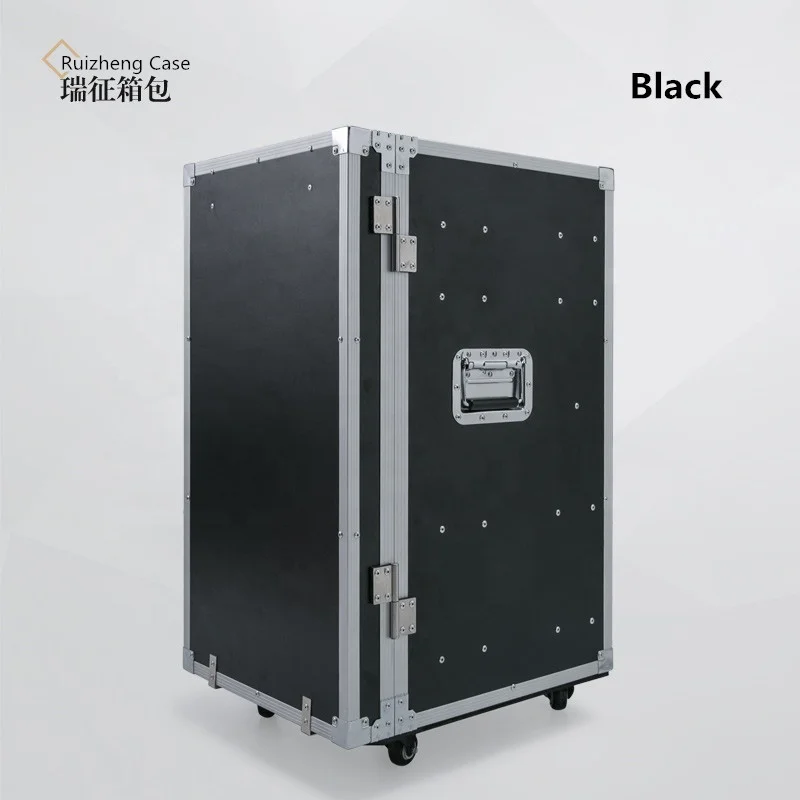 Heavy Duty Aluminum Black Aluminium Flight Case for Makeup With Four Drawers Detachable Doors OEM Customization Supported