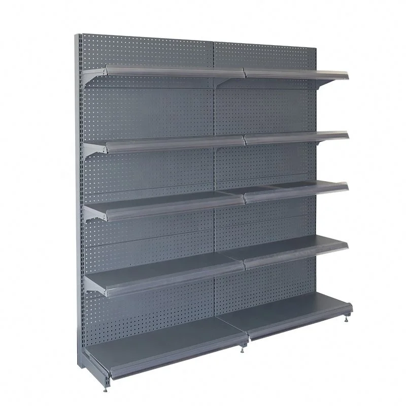 Gondola Pharmacy Store Metal Supermarket Steel Wooden Shelf Gondola Shelf