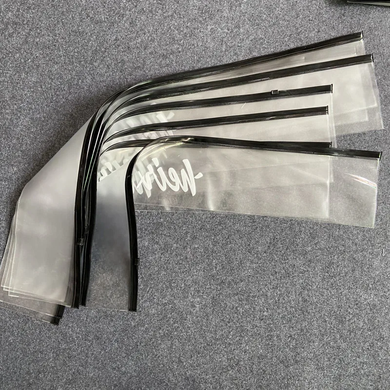 Custom Logo Hair Packaging Bags PVC Hair Extension Packaging Zipper Bags Package Screen Printing Custom Size Accepted Recyclable