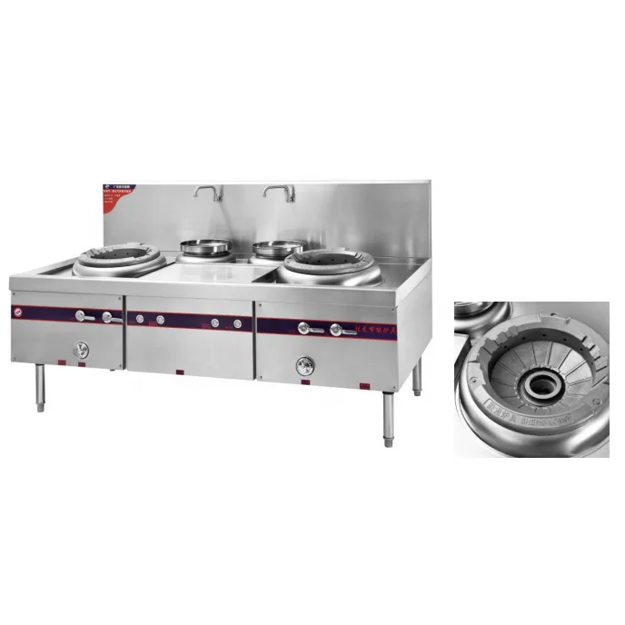 Asia fast food restaurant stainless steel large power commercial wok stoves