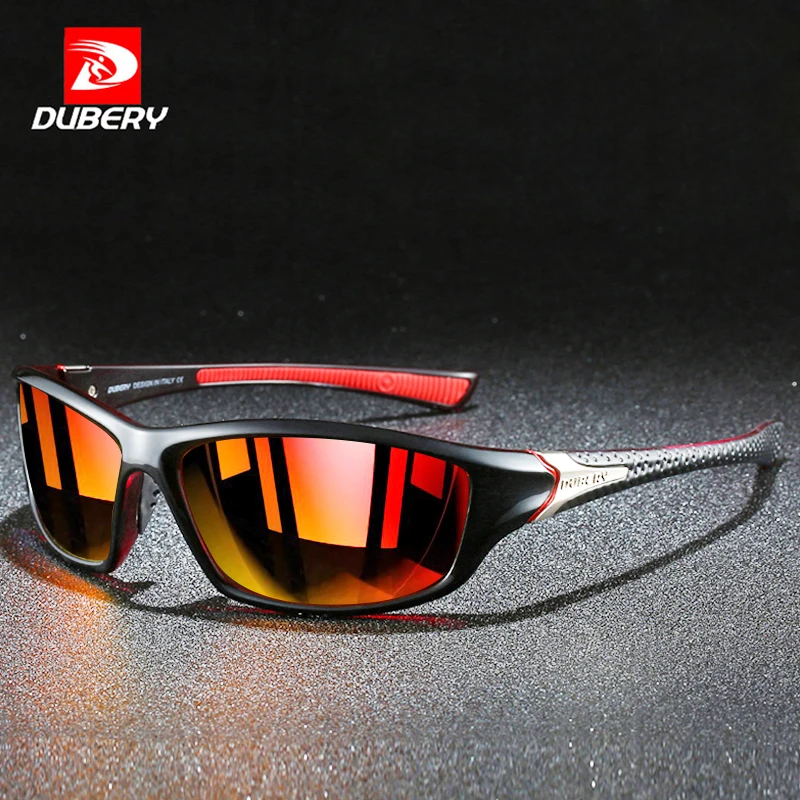 DUBERY 2020 New High-Quality Sunglasses Men Polarized Colorful TAC Mirror Optical Frames Retro Sun Glasses UV400 Goggles D120
