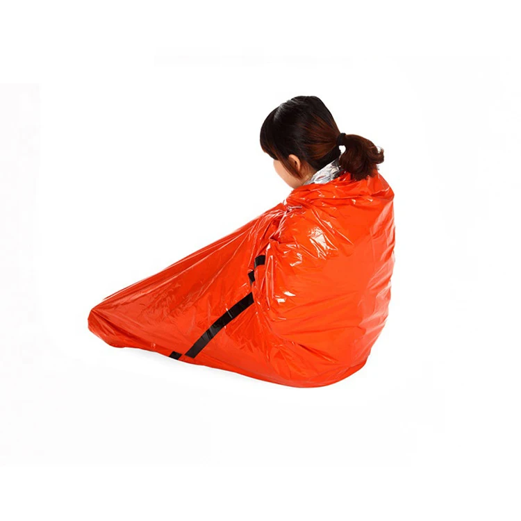 Camping survival kits silver Orange bivvy tear resistance emergency sleeping bag