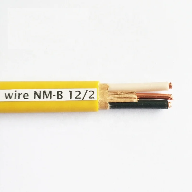 14/3 14/2 12/2 12/3 10/3 10/2 AWG Power Cable Copper 3 Core Flat White Yellow NMD90 UL719 Electrical Wire nm-b American Standard