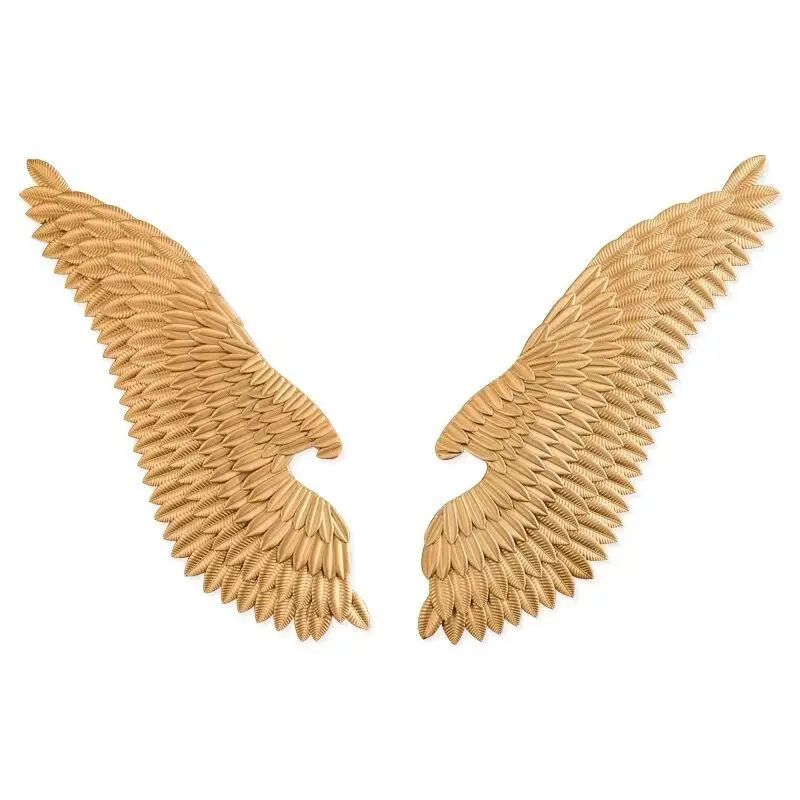 Luxury Retro Metal Angle Wing Wall Decor Wall Decorations Big Size Wrought Iron Wings