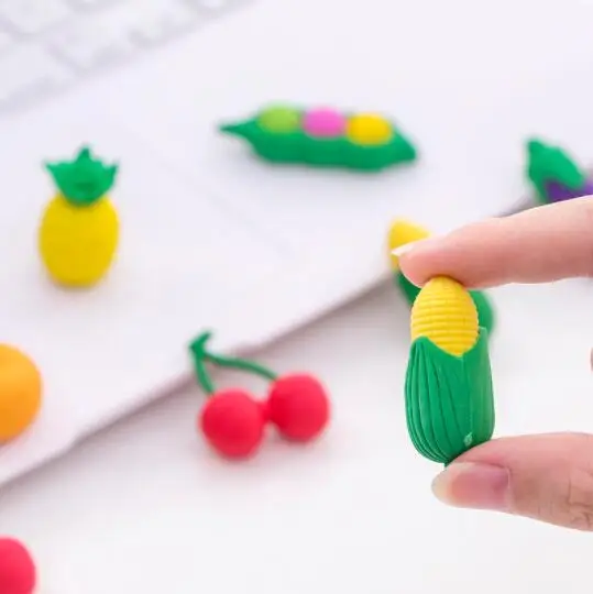 Creative Lovely Fruit and Vegetable Eraser Set Student Eraser Stationery