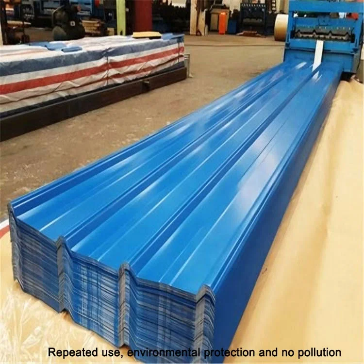 DX51D DX52D 14 Gauge Metal Building Materials Galvanized Steel Color Coated Corrugated Roofing Panels For Construction