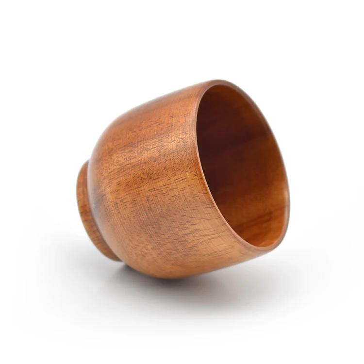 Japanese Home Environmental Renewable Tea Cup Vintage Solid Wooden Milk Chinese Water Coffee Mug Wood Tea Cups