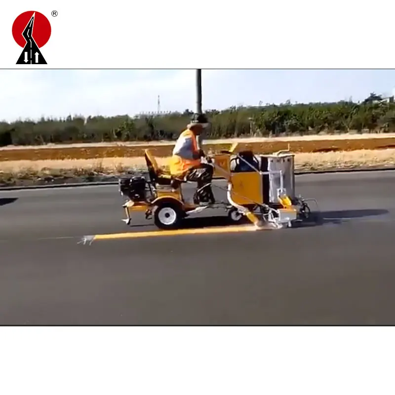 LXD Ride On Driving Type Manual Hand Push Zebra Stripes Pavement Lines Painting Road Marking Machine