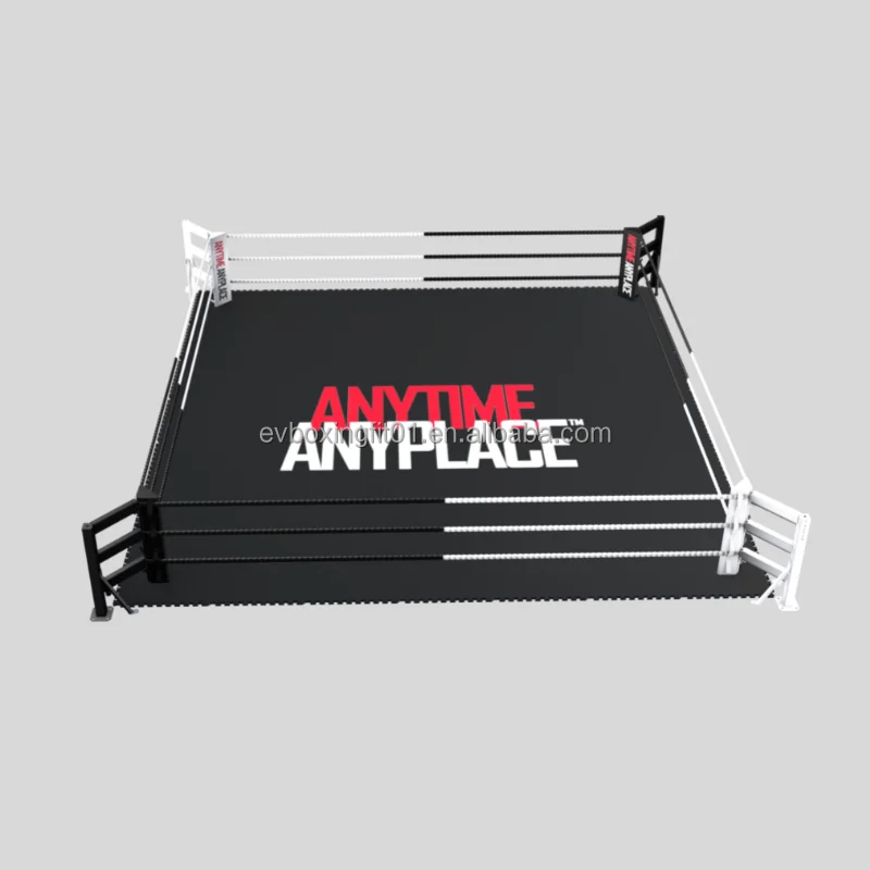 Угловые накладки и накладки для боксерского кольца от производителя, напольные аксессуары из Китая, настраиваемая стальная платформа с тяжелым логотипом, цвет пола