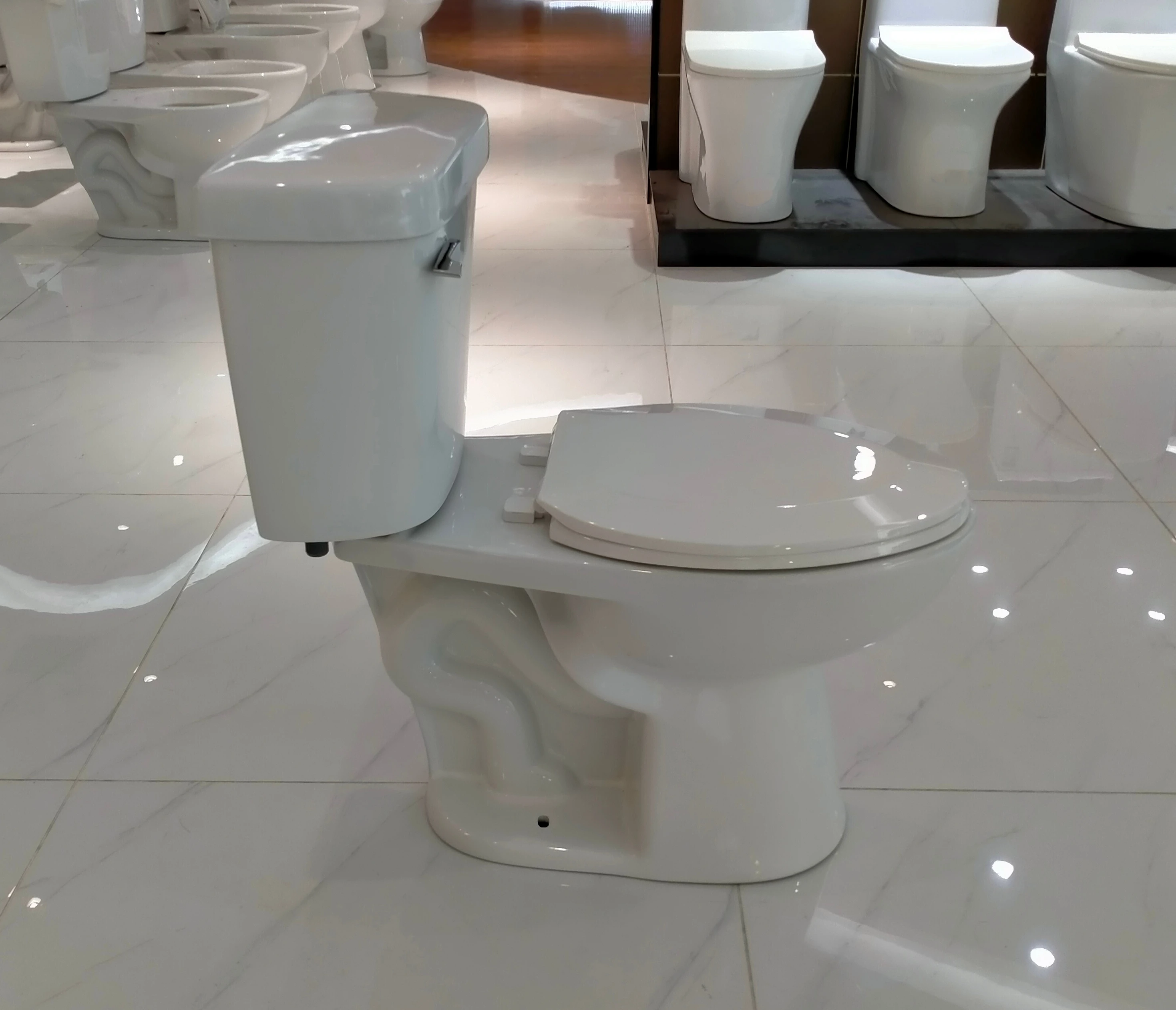 American Style Inodoro Cheap Toilet Bowl Two Piece S- Trap Wc Toilet With Low Prices Elongated Toilets