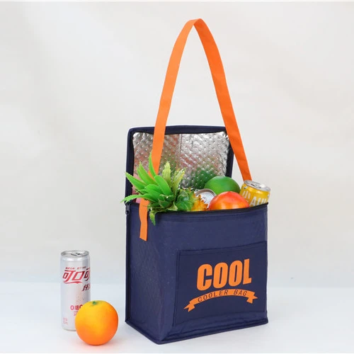 New Non woven Aluminium Foil Thermal Waterproof Customized Cooler Lunch Reusable Travel Picnic Cooler Bag