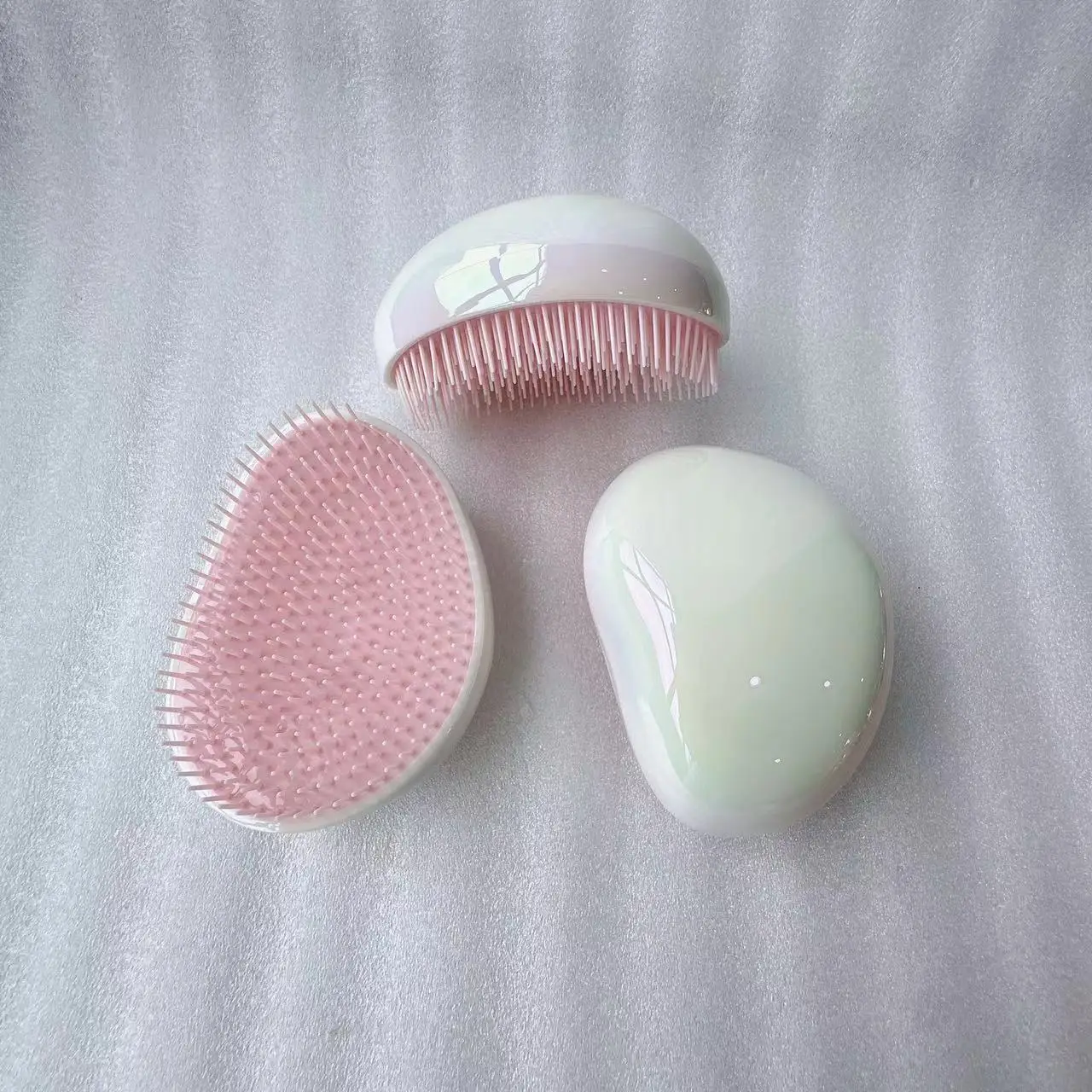 Popular Electroplated Chrome Silver Professional Brush Hair Care Styling Customized Detangling Hair brush