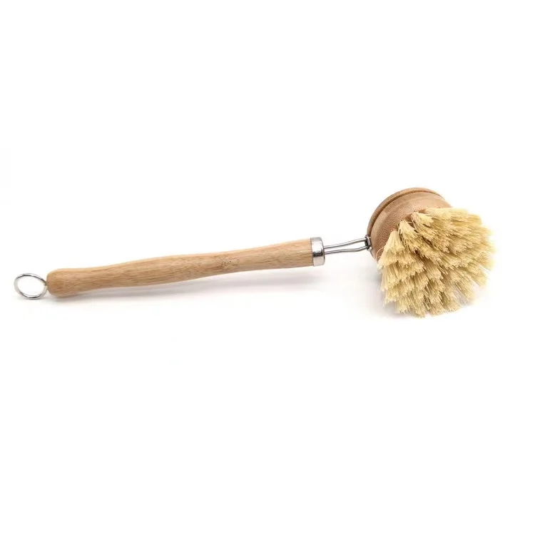 100% Biodegradable Zero Waste Natural Vegan Eco Friendly Palm Wooden Wood Bamboo Pot Bottle Kitchen Cleaning Brush